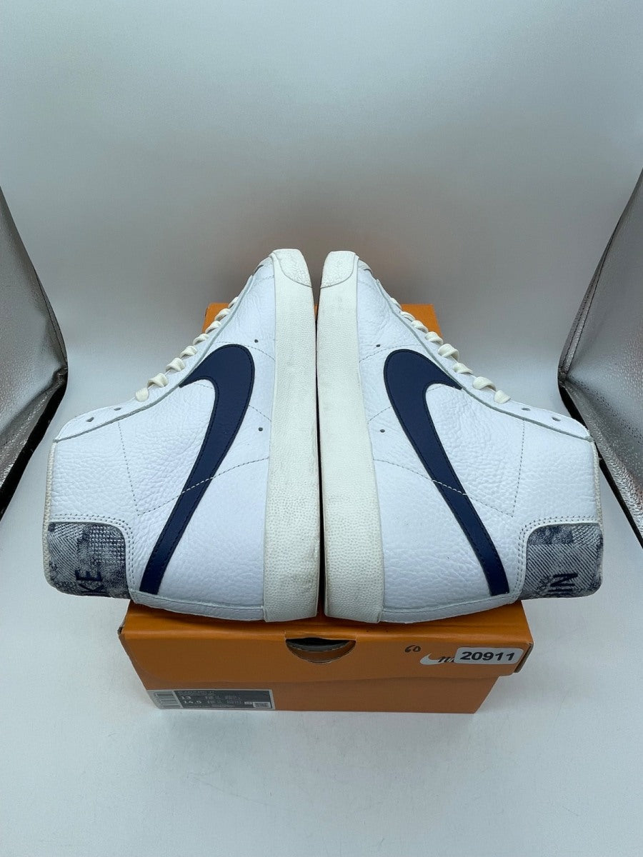 Nike Blazer Mid '77 White Midnight Navy Sail Gym Red 13 (Moderately Worn Pre-Owned) - Image 6