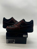 Nike Air Force 1 Low Retro QS Halloween Skull 8 (Lightly Worn Pre-Owned)NikeBlack/Black/Crimson - Image 1