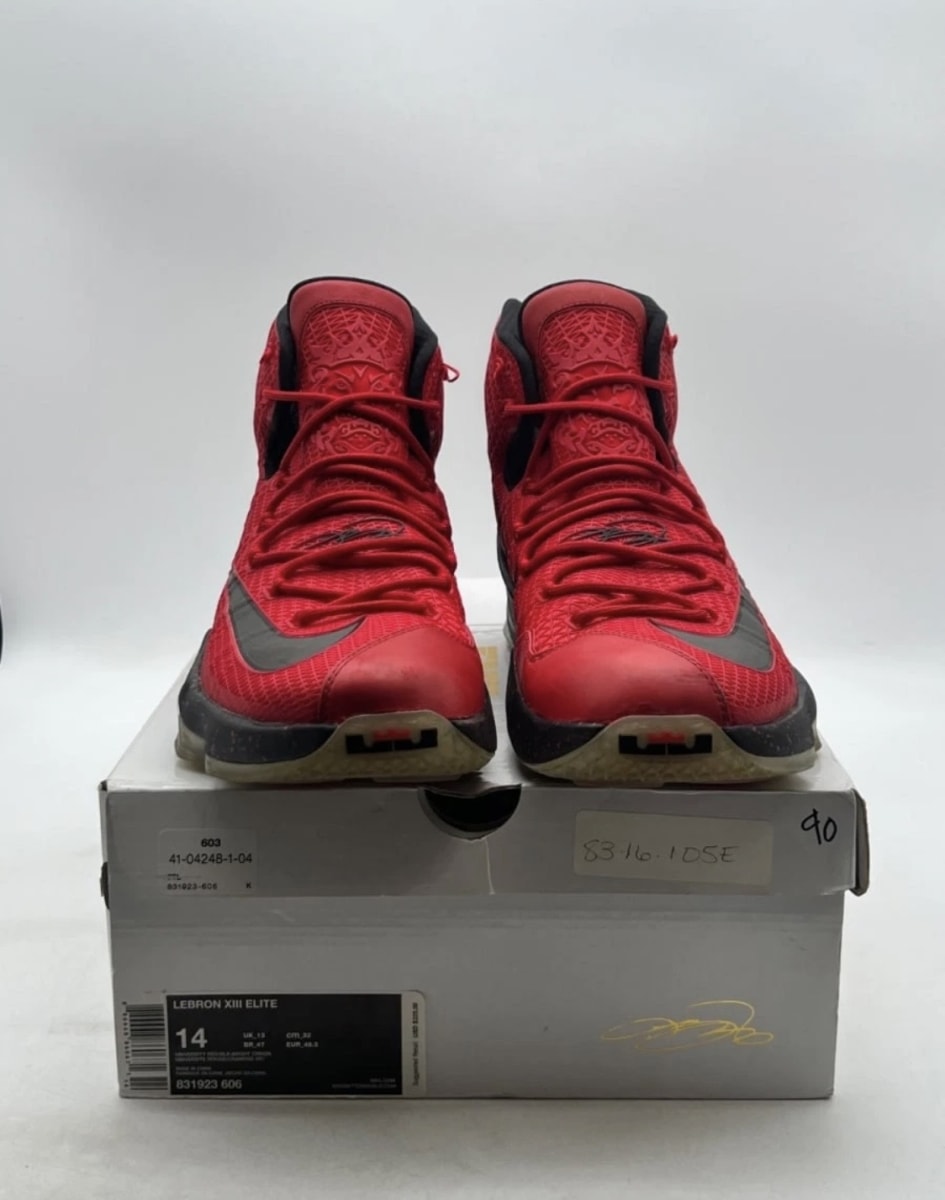 Nike LeBron 13 Elite University Red 14 (Lightly Worn Pre-Owned)NikeUniversity Red/Black-Bright Crimson - Image 2
