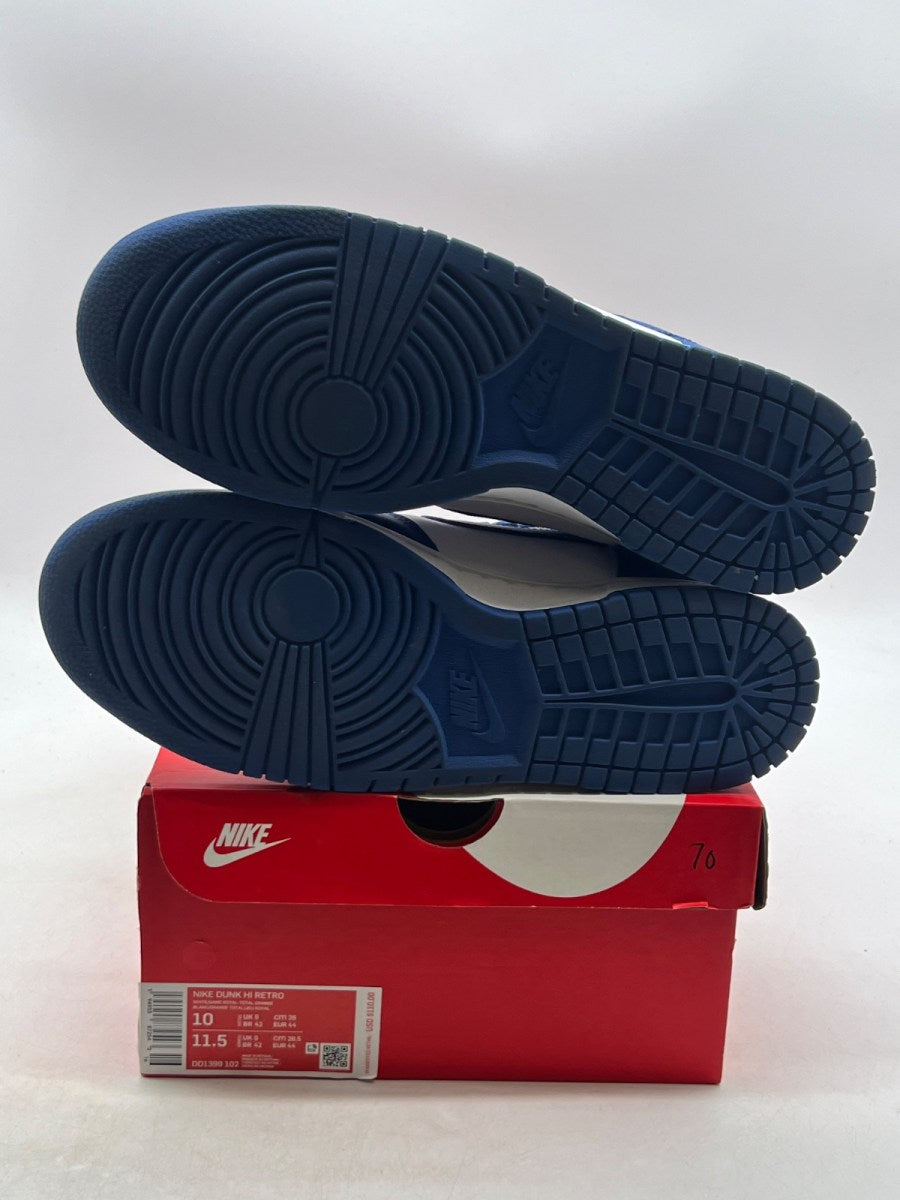 Nike Dunk High Game Royal 10 (Moderately Worn Pre-Owned)NikeWhite/Game Royal-Total Orange - Image 8