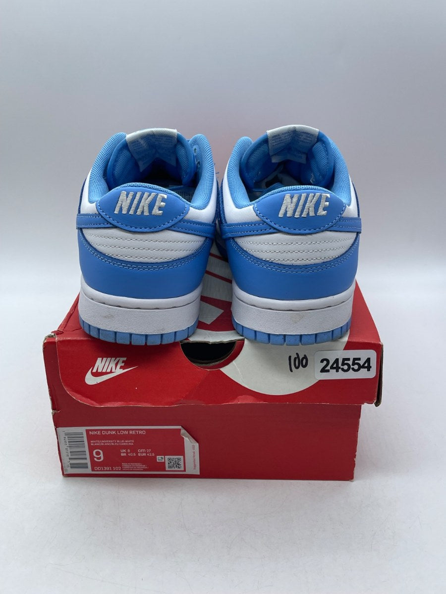Nike Dunk Low UNC (2021) 9 (Moderately Worn Pre-Owned)NikeWhite/University Blue-White - Image 3