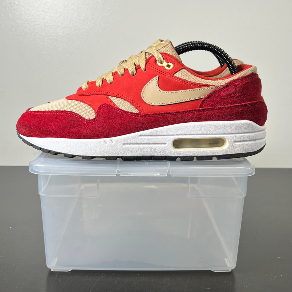 Nike Air Max 1 Curry Pack (Red) 10 (Moderately Worn Pre-Owned)NikeTough Red/Mushroom-Rush Red-Pale Vanilla - Image 3