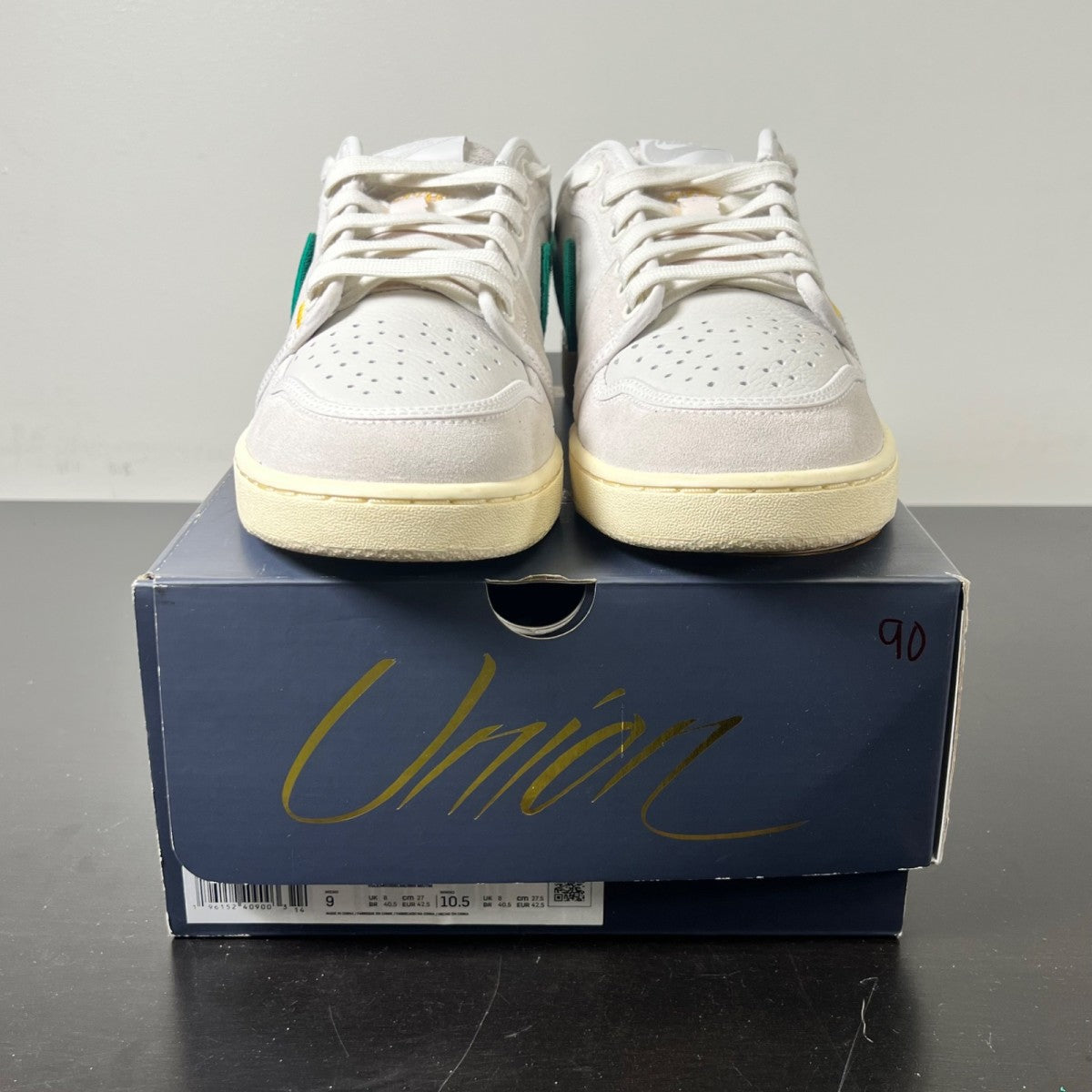 Jordan 1 Retro AJKO Low SP Union Sail Leather 9 (Lightly Worn Pre-Owned)JordanSail/Muslin-Neutral Grey - Image 2