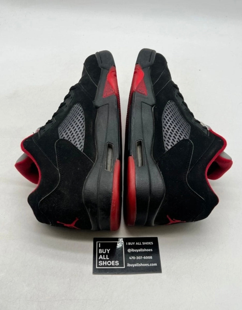 Jordan 5 Retro Low Alternate 90 12 (Moderately Worn Pre-Owned)JordanBlack/Gym Red-Metallic Hematite - Image 9