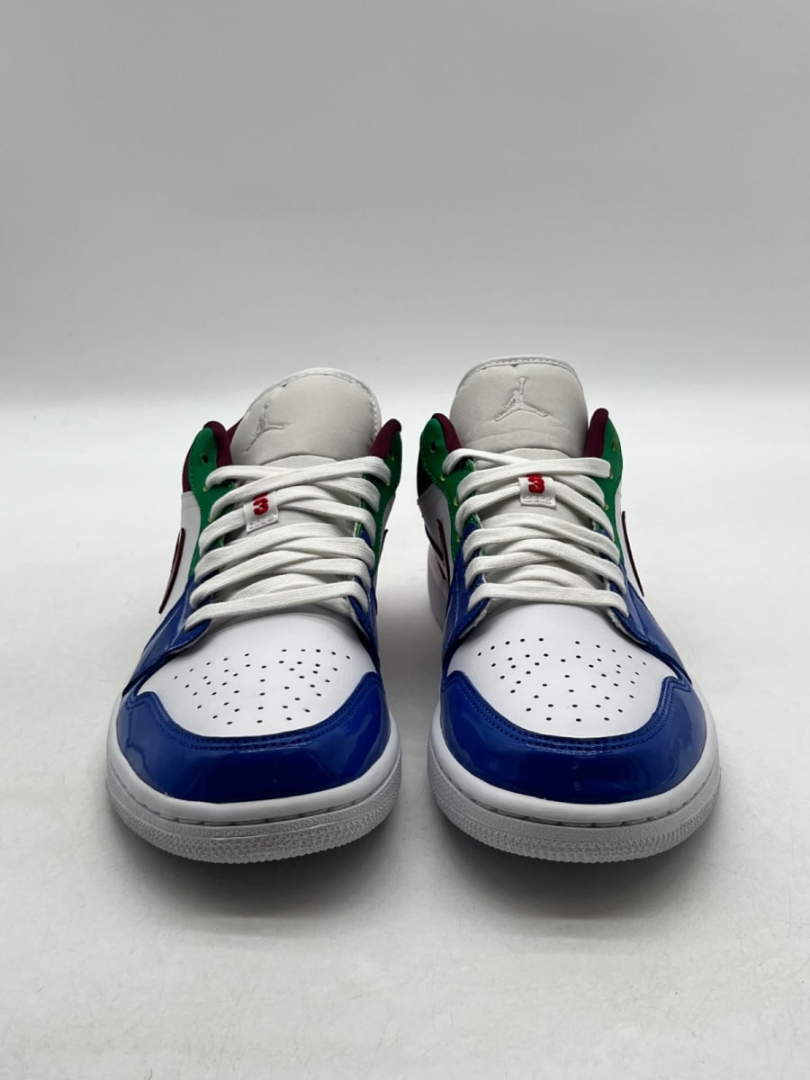 Jordan 1 Low Multi-Color (Women's) 11W (Lightly Worn Pre-Owned)JordanWhite/Dark Beetroot-Hyper Royal - Image 2