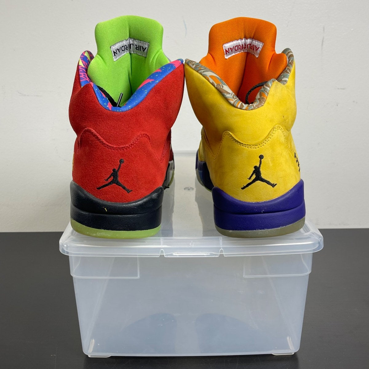 Jordan 5 Retro What The 12 (Moderately Worn Pre-Owned)JordanVarsity Maize/Court Purple-Ghost Green-Solar Orange - Image 4