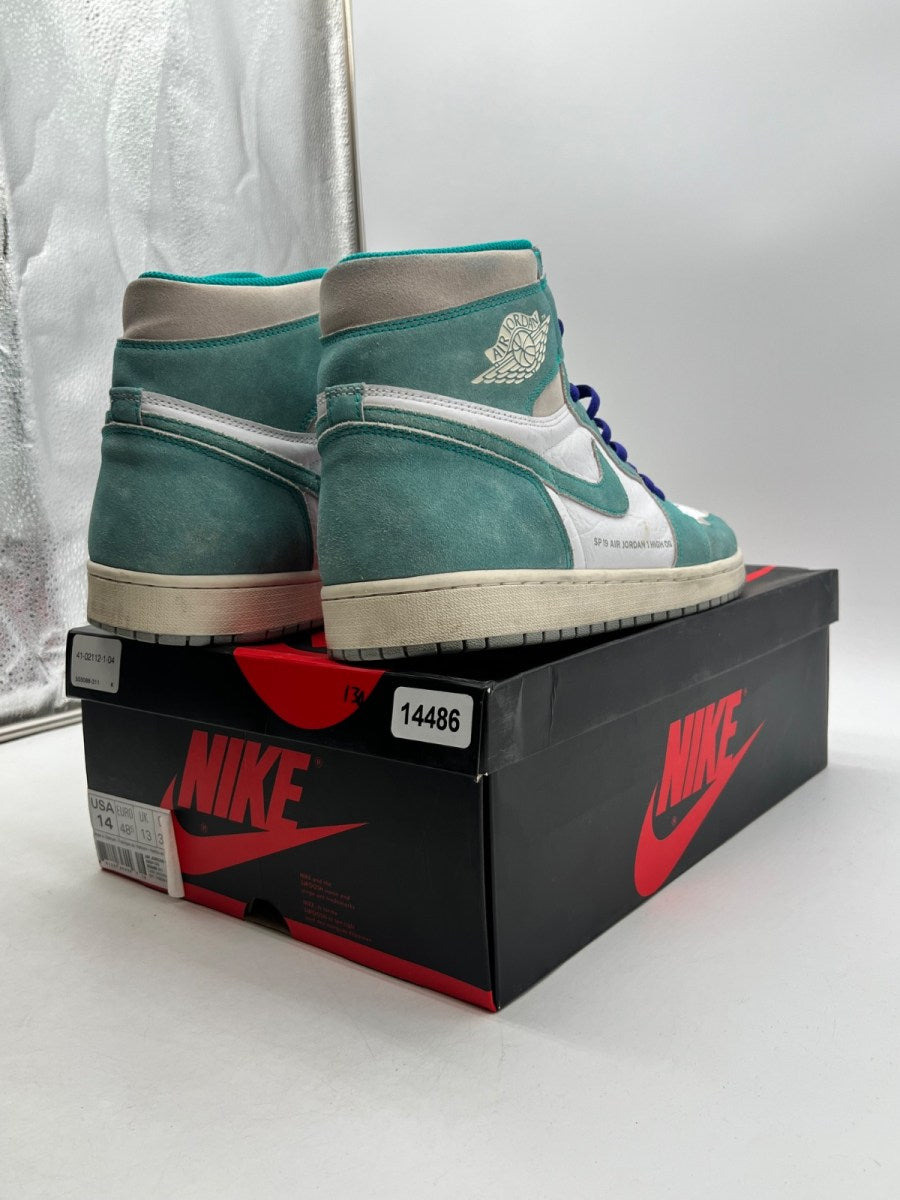 Jordan 1 Retro High Turbo Green 14 (Heavily Worn Pre-Owned)JordanTurbo Green/Sail-White-Light Smoke Grey - Image 5