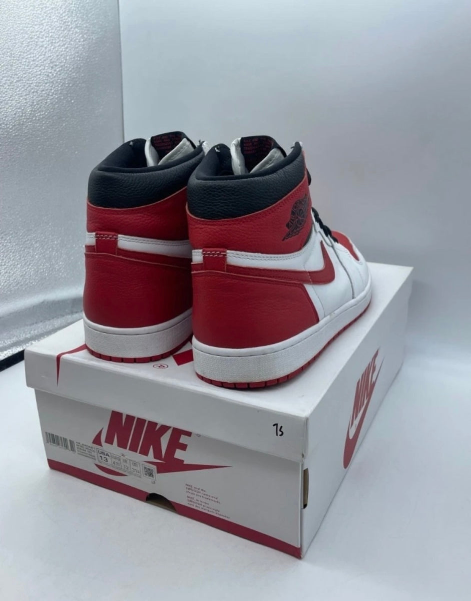 Jordan 1 Retro High OG Heritage 13 (Lightly Worn Pre-Owned)JordanWhite/University Red-Black - Image 5