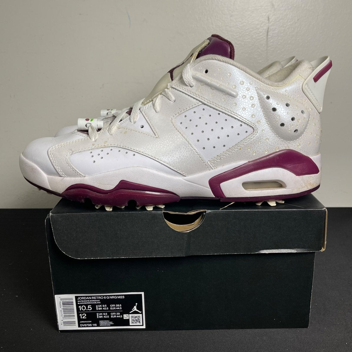 Jordan 6 Retro Low Golf NRG Bordeaux (Size 10.5) - aux