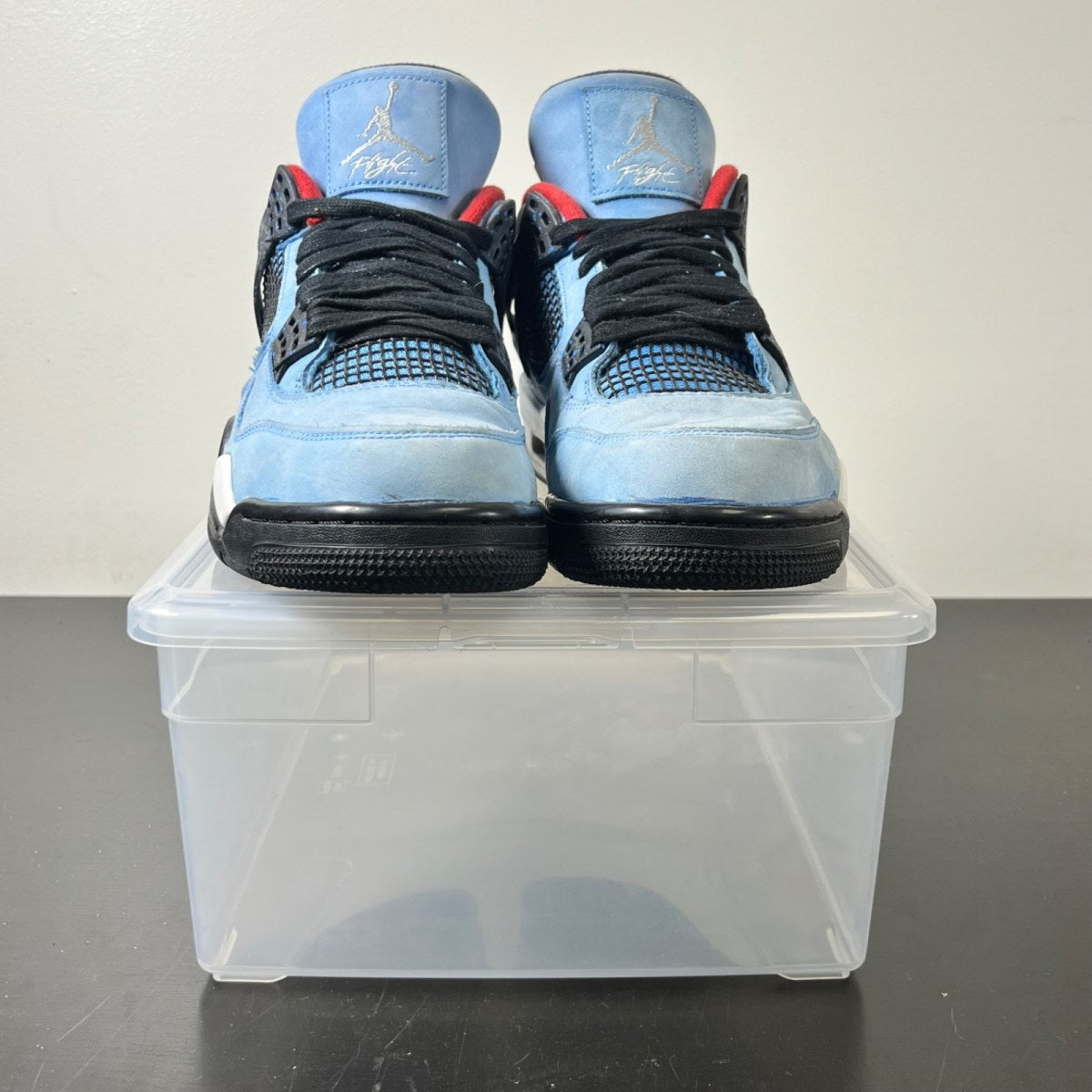 Jordan 4 Retro Travis Scott Cactus Jack 11 (Heavily Worn Pre-Owned)JordanUniversity Blue/Black-Varsity Red - Image 2