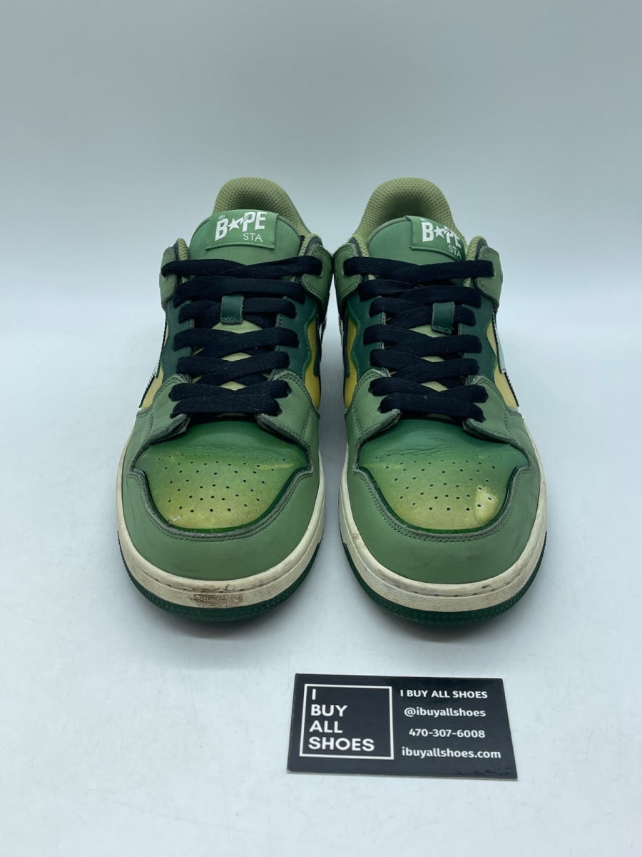 A Bathing Ape Bape SK8 Sta Green Grey 12 (Moderately Worn Pre-Owned) - Image 2