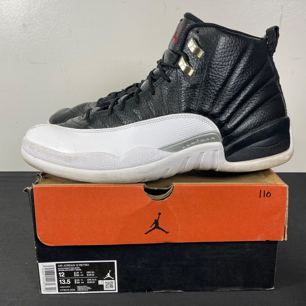 Jordan 12 Retro Playoffs (2022) 12 (Moderately Worn Pre-Owned)JordanBlack/Varsity Red-White - Image 3