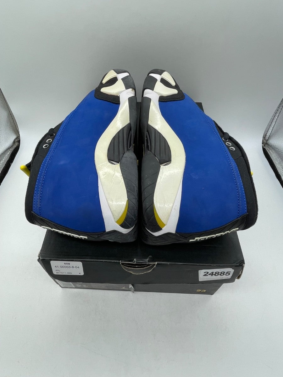 Jordan 14 Retro Low Laney (2015) 8.5 (Moderately Worn Pre-Owned)JordanVarsity Royal/Varsity Maize-Black-White - Image 6