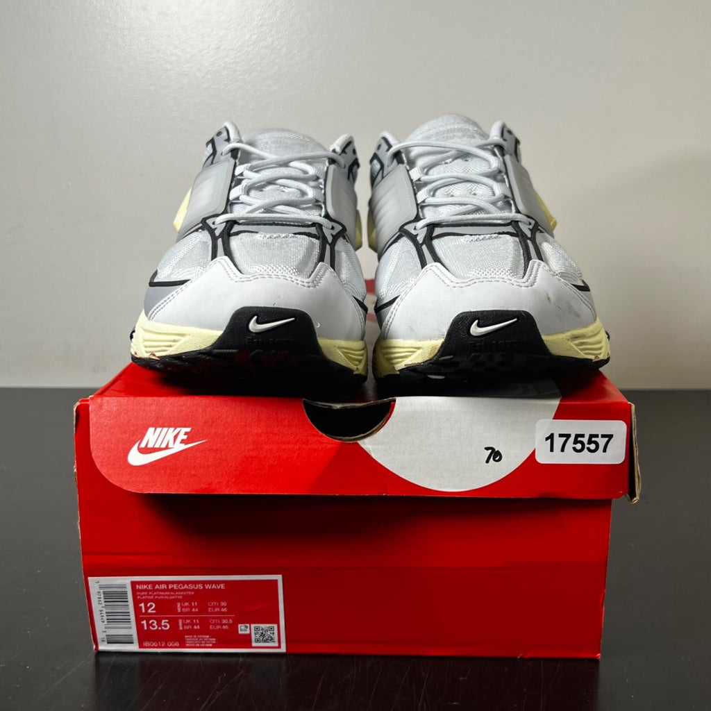 Nike Air Pegasus Wave Pure Platinum Metallic Platinum Black Alabaster 12 (Lightly Worn Pre-Owned)NikePure Platinum/Metallic Platinum/Black/Alabaster - Image 2