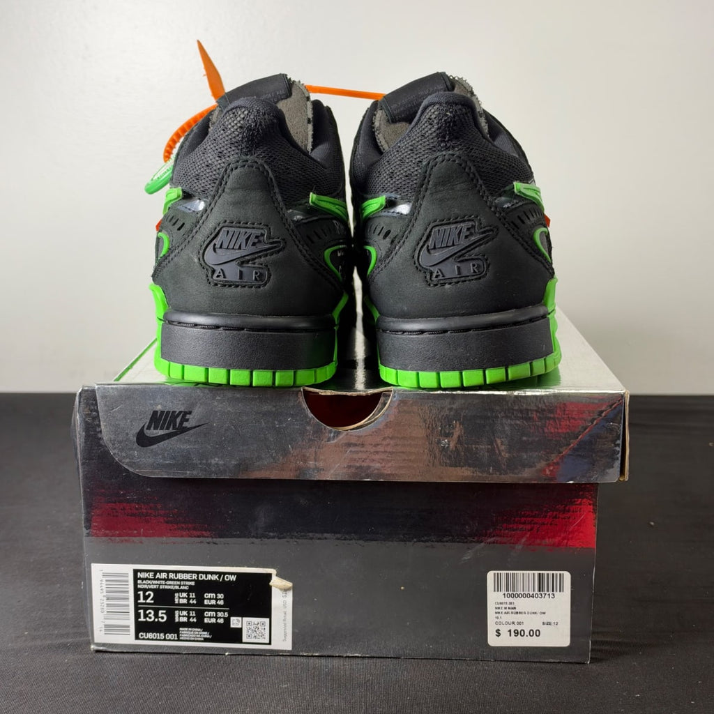 Nike Air Rubber Dunk Off-White Green Strike (Size 12) - aux