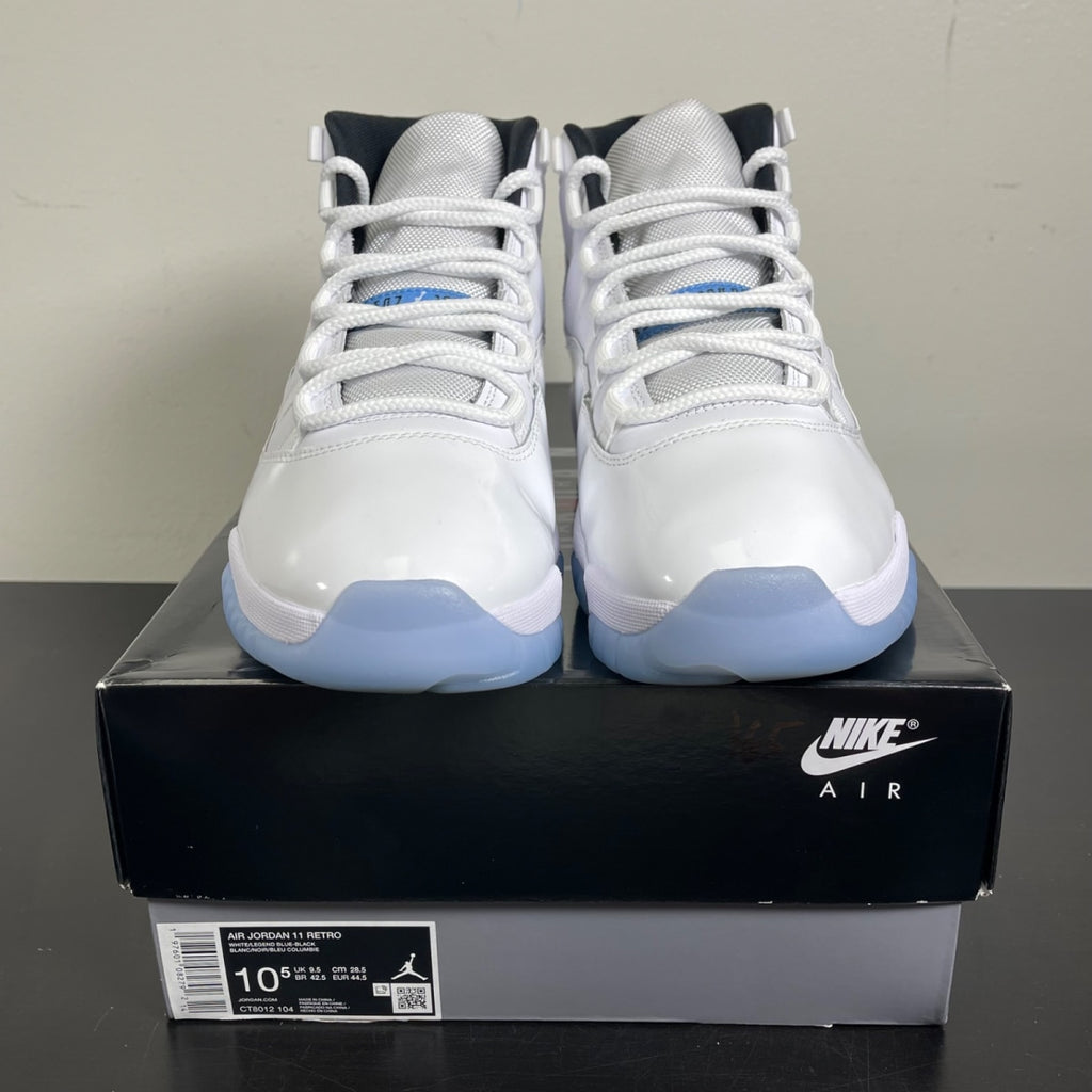 Jordan 11 Retro Legend Blue (2024) 10.5 (Moderately Worn Pre-Owned)JordanWhite/Legend Blue/Black - Image 2