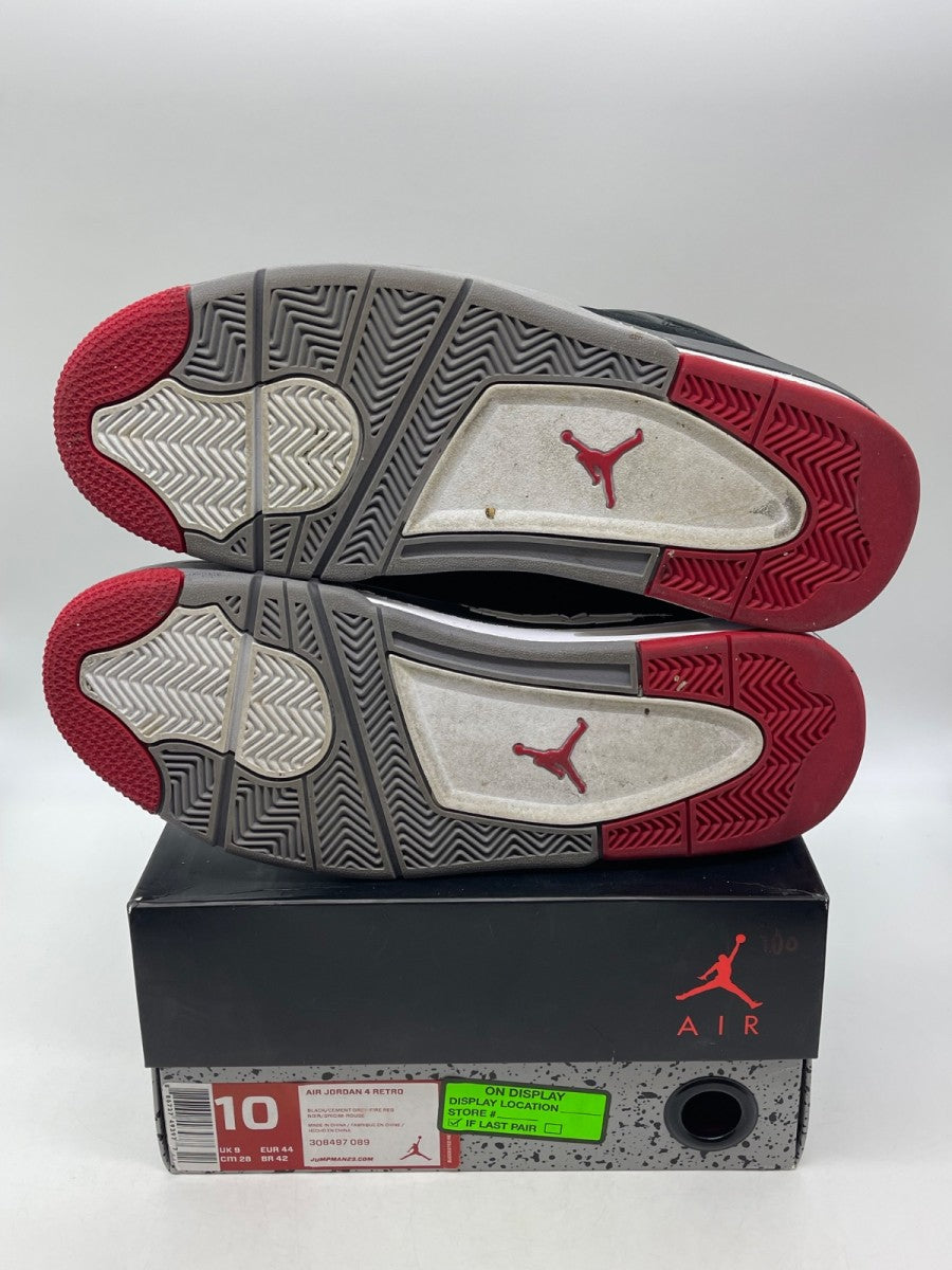 Jordan 4 Retro Black Cement (2012) 10 (Moderately Worn Pre-Owned)JordanBlack/Fire Red-Cement Grey - Image 7