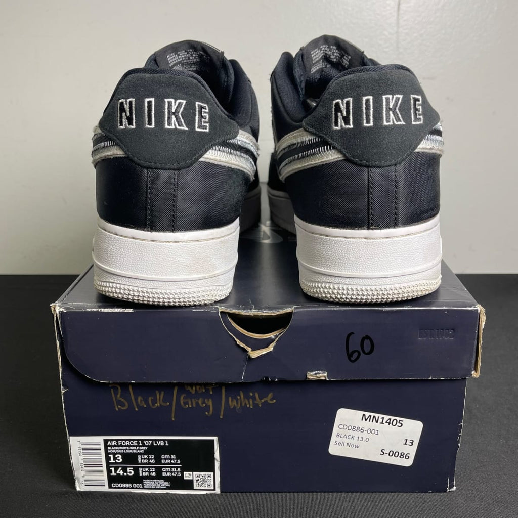 Nike Air Force 1 Low Reverse Stitch Black (Size 13) - aux