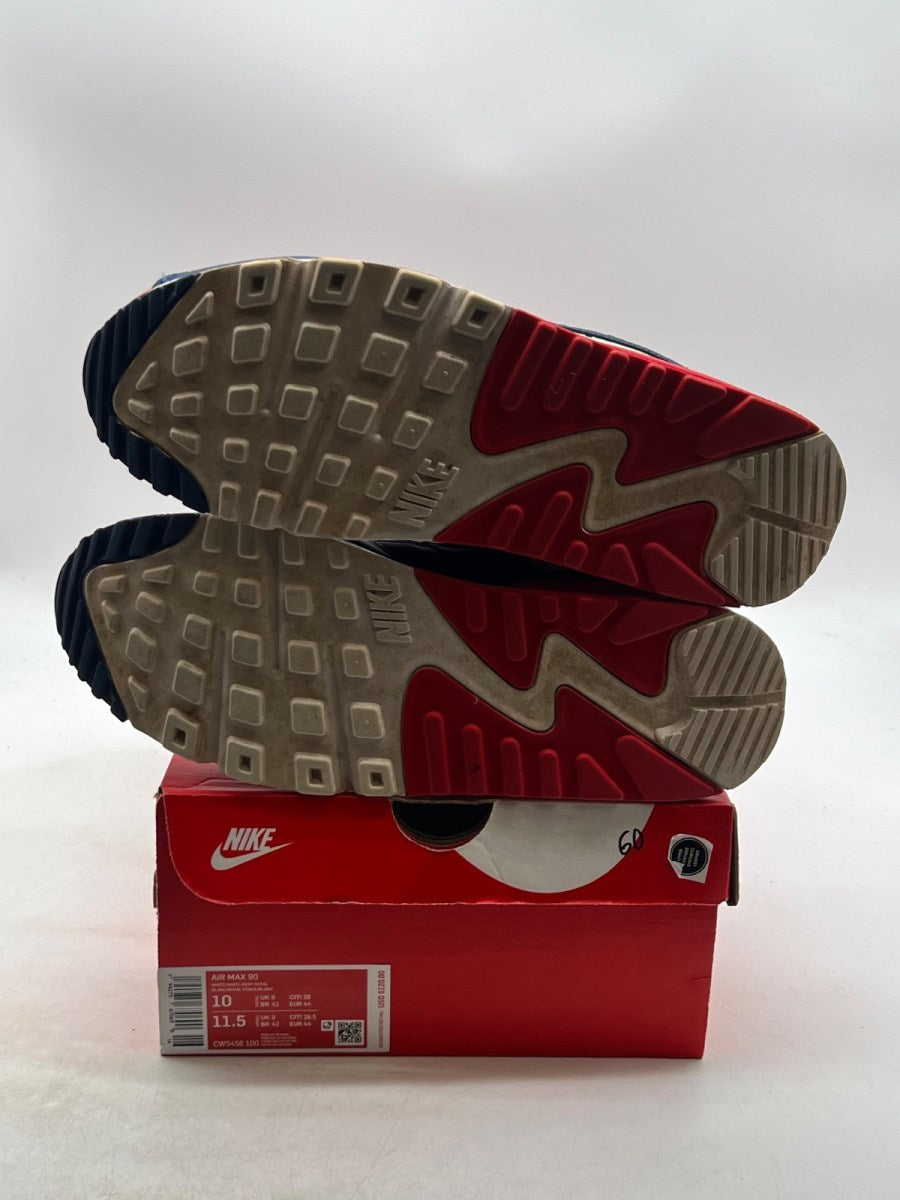Nike Air Max 90 USA (2020) 10 (Moderately Worn Pre-Owned)NikeWhite/Red-Royal - Image 8