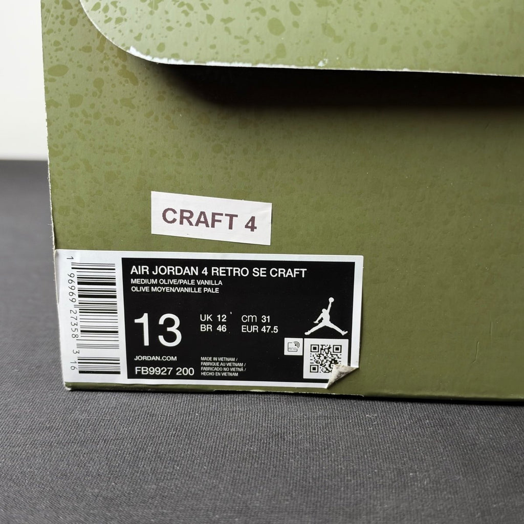 Jordan 4 Retro SE Craft Medium Olive (Size 13) - aux