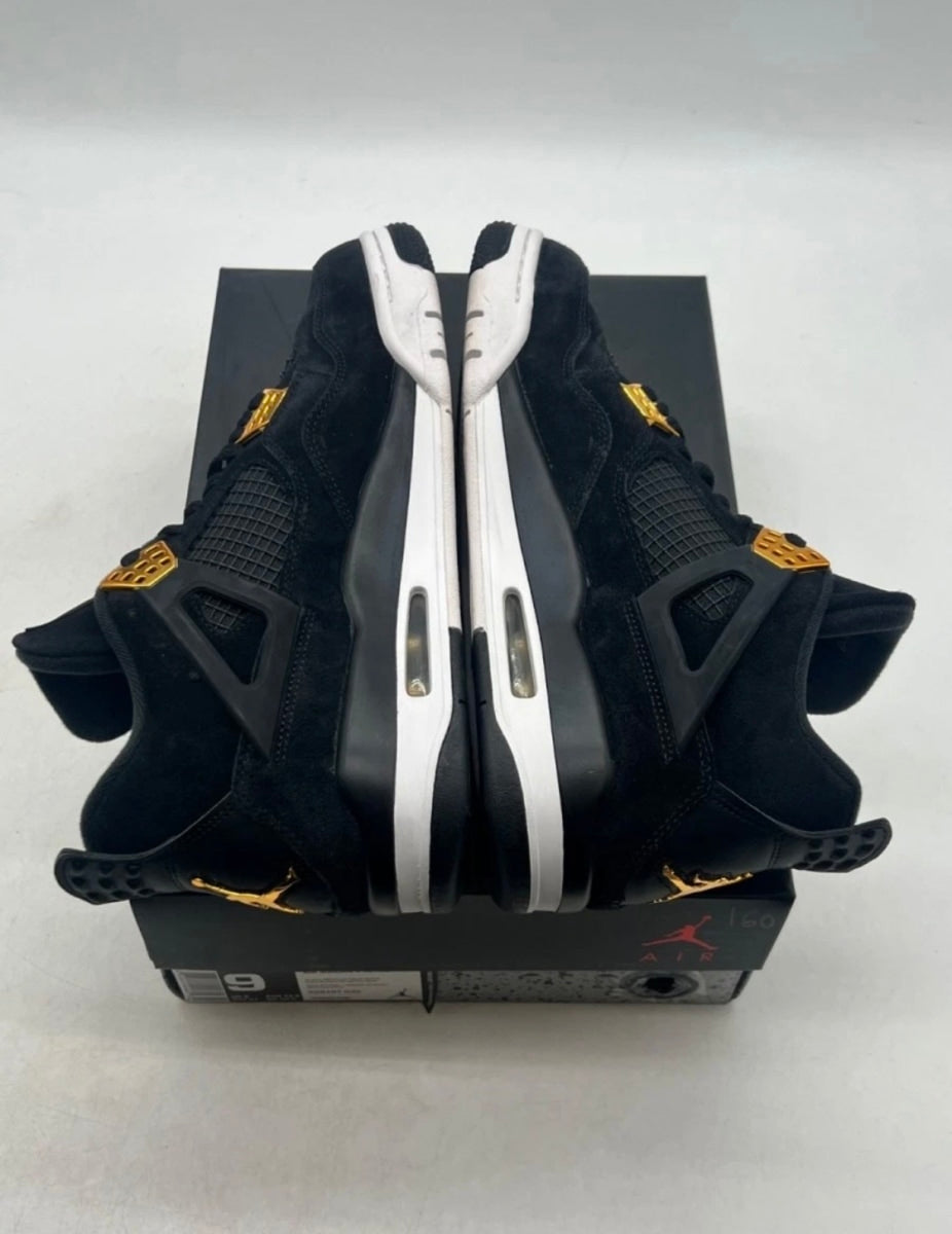 Jordan 4 Retro Royalty 9 (Lightly Worn Pre-Owned)JordanBlack/Metallic Gold-White - Image 7