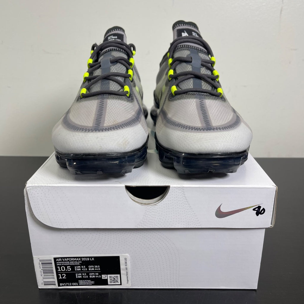 Nike Air VaporMax 2019 Atmosphere Grey 10.5 (Moderately Worn Pre-Owned)NikeAtmosphere Grey/Black-Thunder Grey-Volt - Image 2