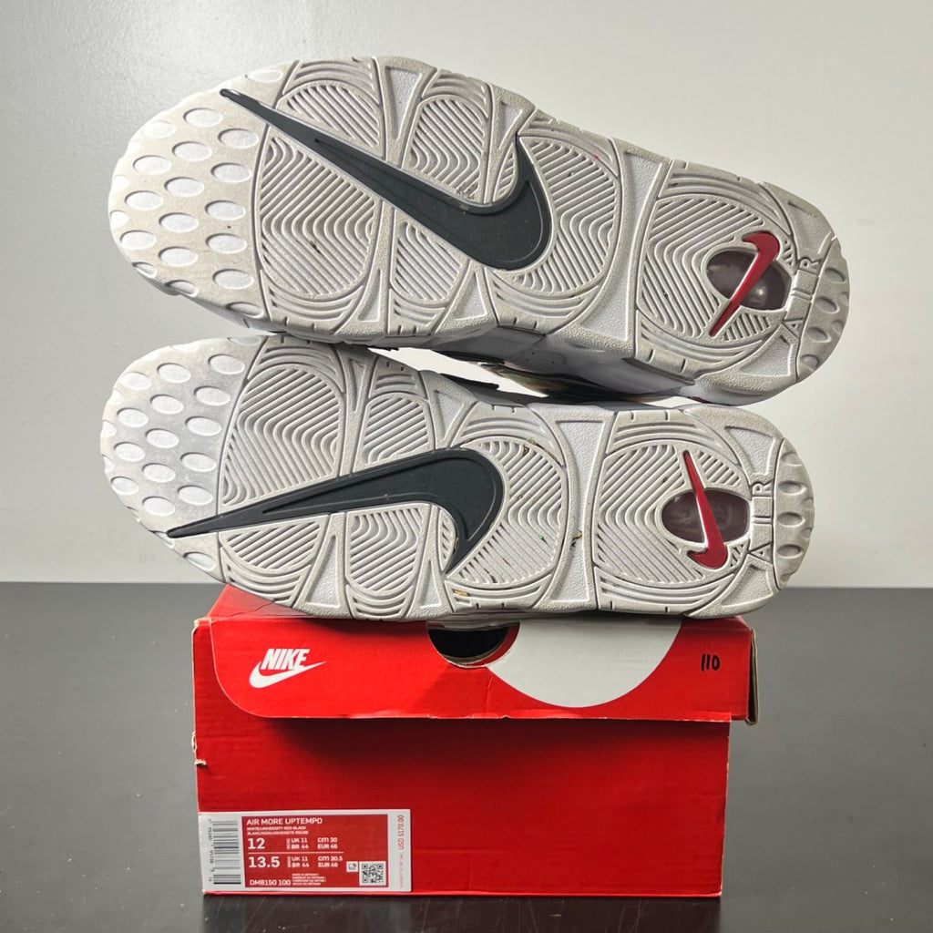 Nike Air More Uptempo Peace, Love, Swoosh 12 (Moderately Worn Pre-Owned)NikeWhite/Black-University Gold-University Red - Image 6