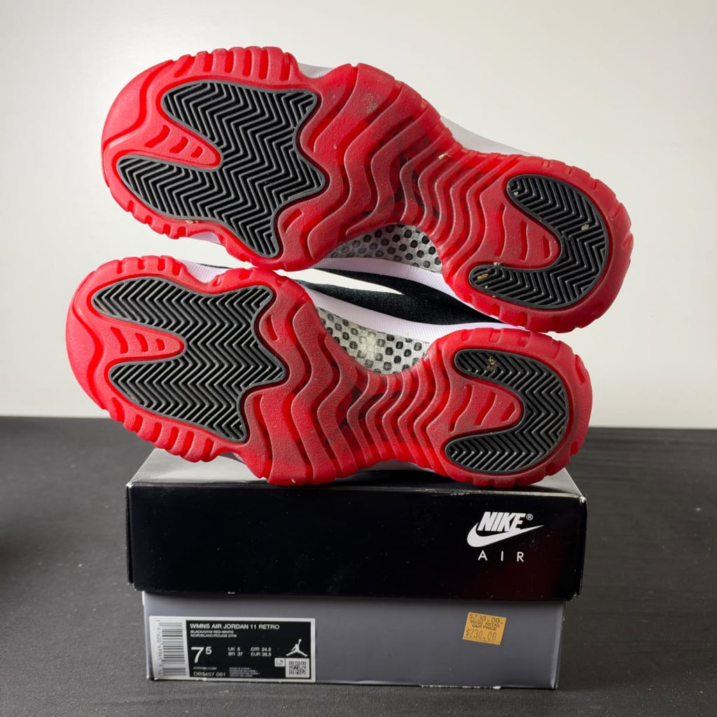 Jordan 11 Retro Bred Velvet (Women's) (Size 7.5W) - aux