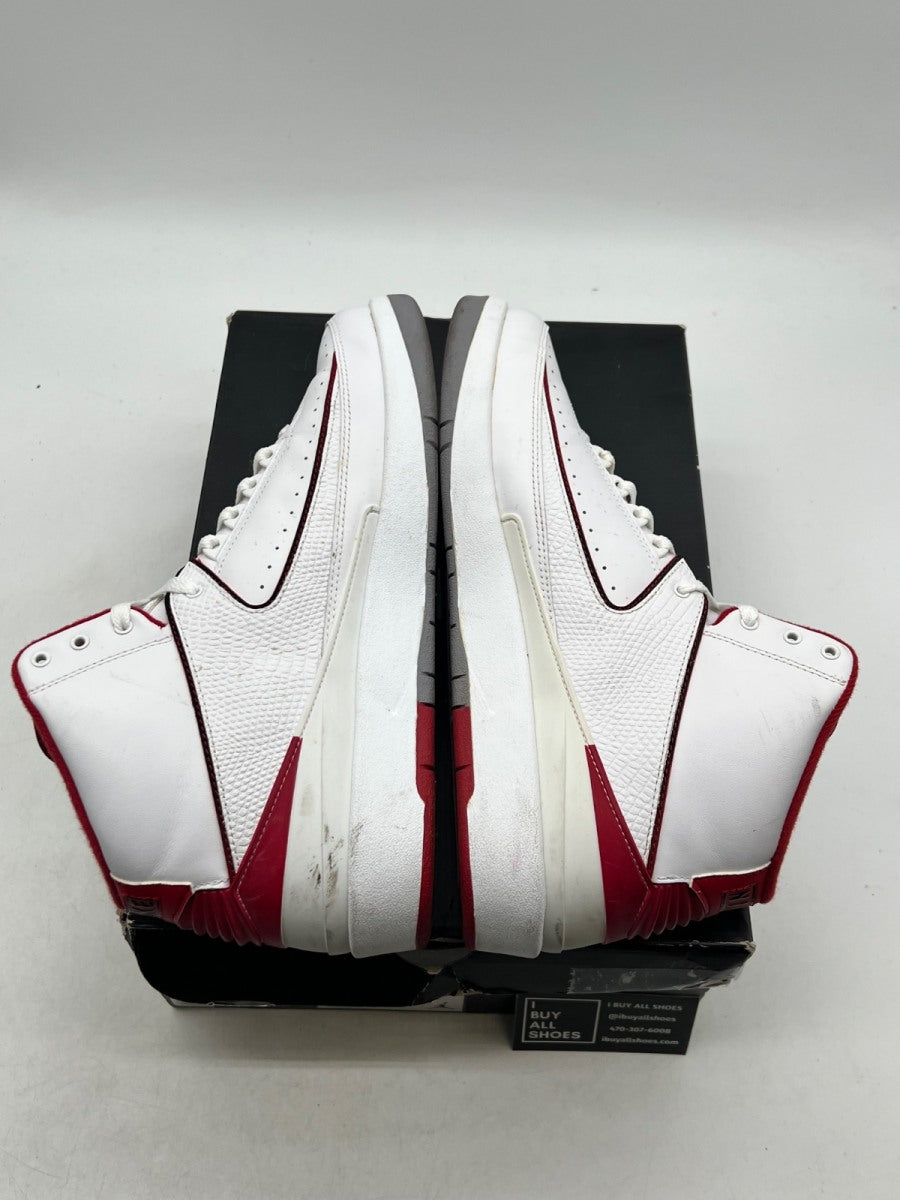 Jordan 2 Retro White Red (2014) 12 (Moderately Worn Pre-Owned) - Image 7