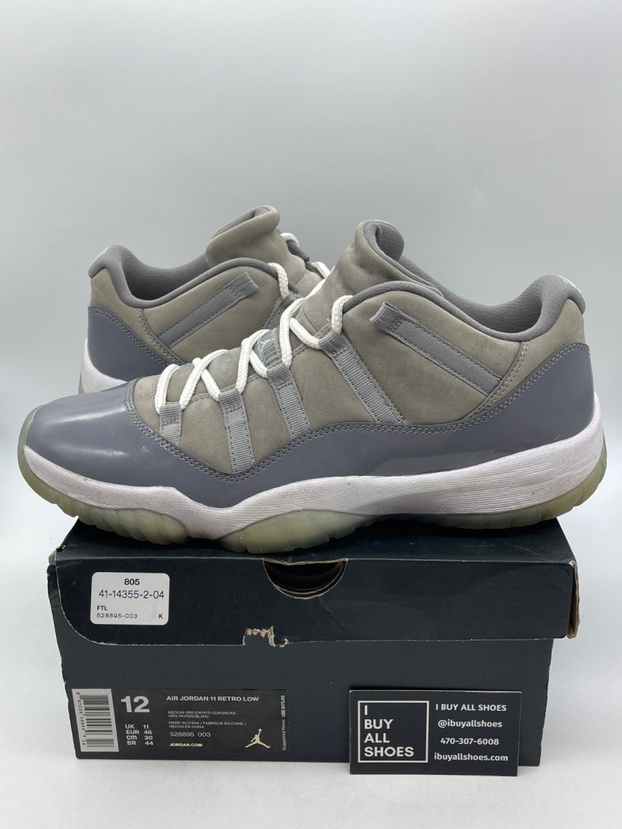 Jordan 11 Retro Low Cool Grey 12 (Moderately Worn Pre-Owned) - Image 1