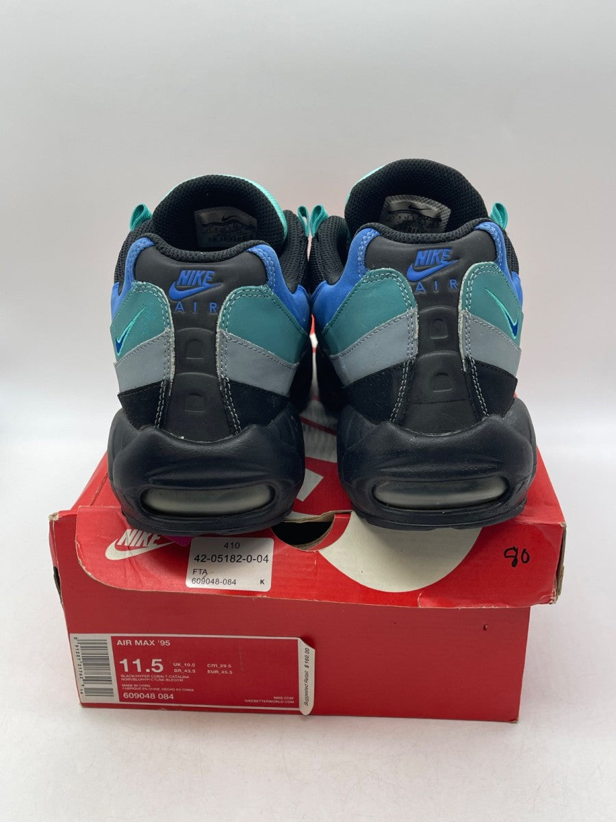 Nike Air Max 95 'Black Hyper Cobalt' 11.5 (Moderately Worn Pre-Owned)Nike - Image 3