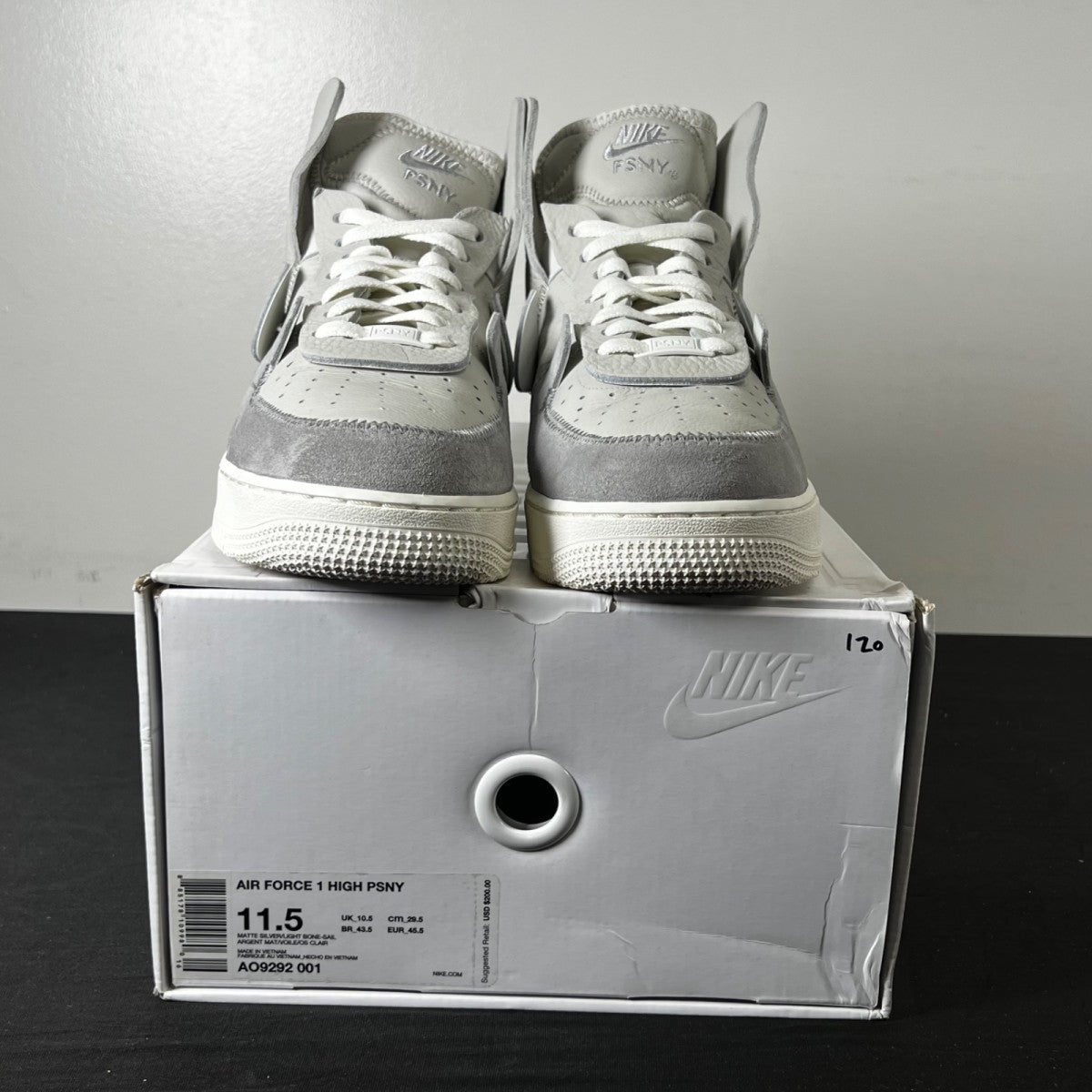 Nike Air Force 1 High PSNY Grey (Size 11.5) - Image 2