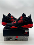 Jordan 4 Retro Red Thunder 12 (Lightly Worn Pre-Owned)JordanBlack/Multi-Color-Multi-Color-Crimson - Image 1