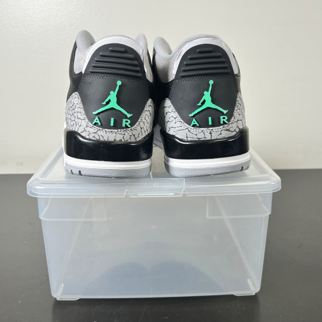 Jordan 3 Retro Green Glow 11 (New Pre-Owned)JordanBlack/Green Glow/Wolf Grey/White - Image 6