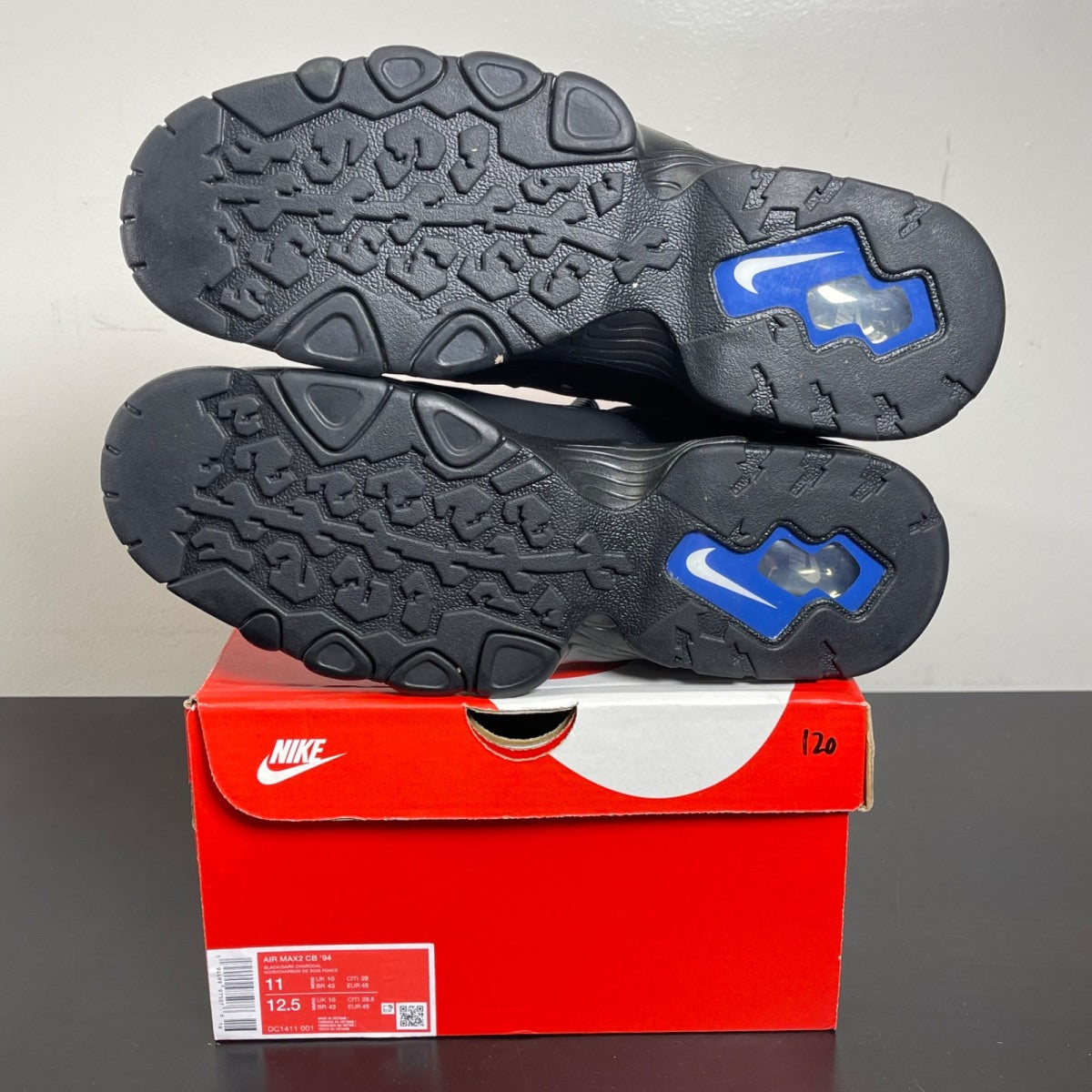 Nike Air Max 2 CB '94 Triple Black 11 (Moderately Worn Pre-Owned)NikeBlack/Black-Black - Image 5