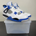 Jordan 4 Retro Motorsports (2017) 10 (Moderately Worn Pre-Owned)JordanWhite/Varsity Blue-Black - Image 1