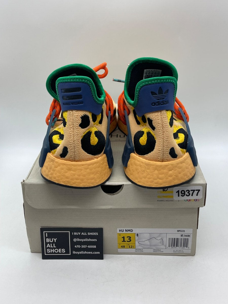 adidas NMD Hu Pharrell Animal Print Leopard Pulse Amber 13 (Moderately Worn Pre-Owned) - Image 3