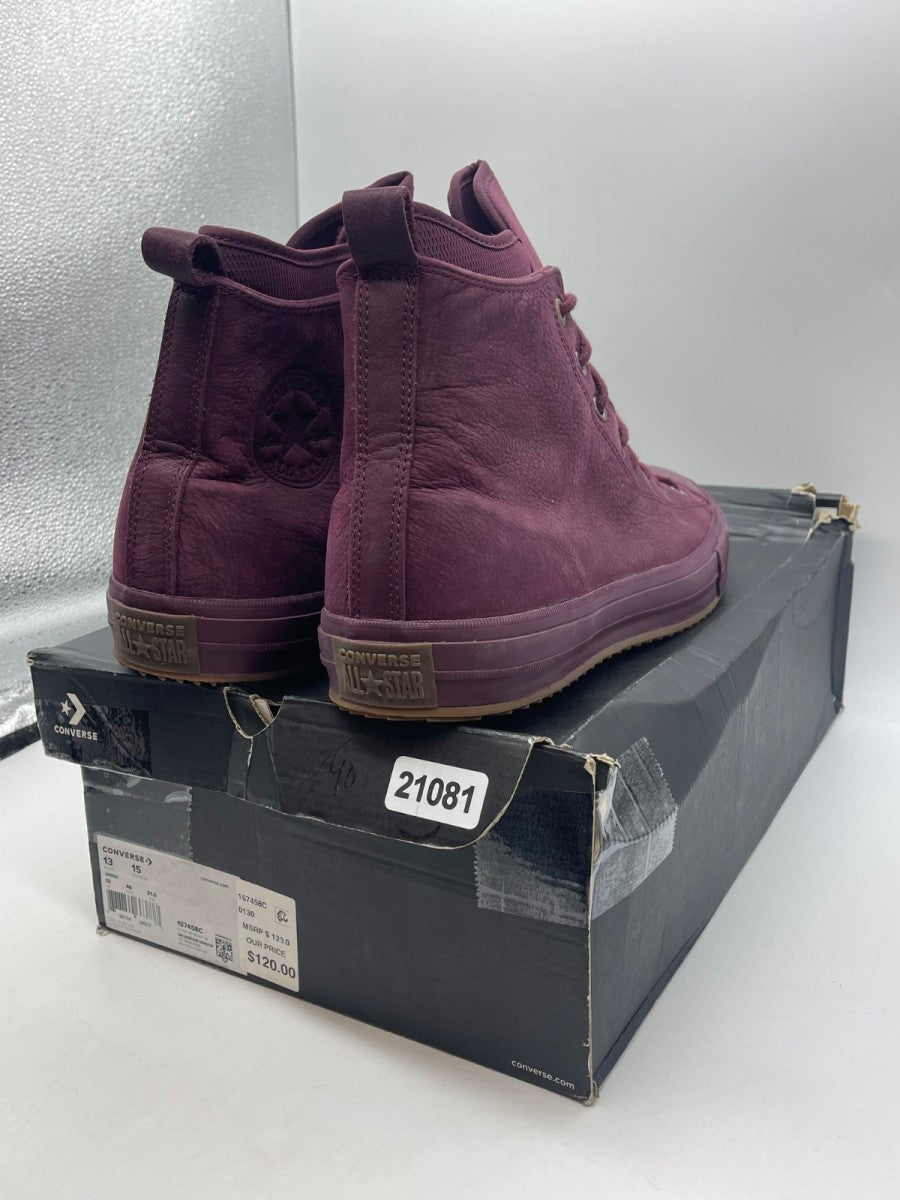 Converse Chuck Taylor All Star Waterproof Hi 'Dark Sangria' 13 (Moderately Worn Pre-Owned) - Image 5