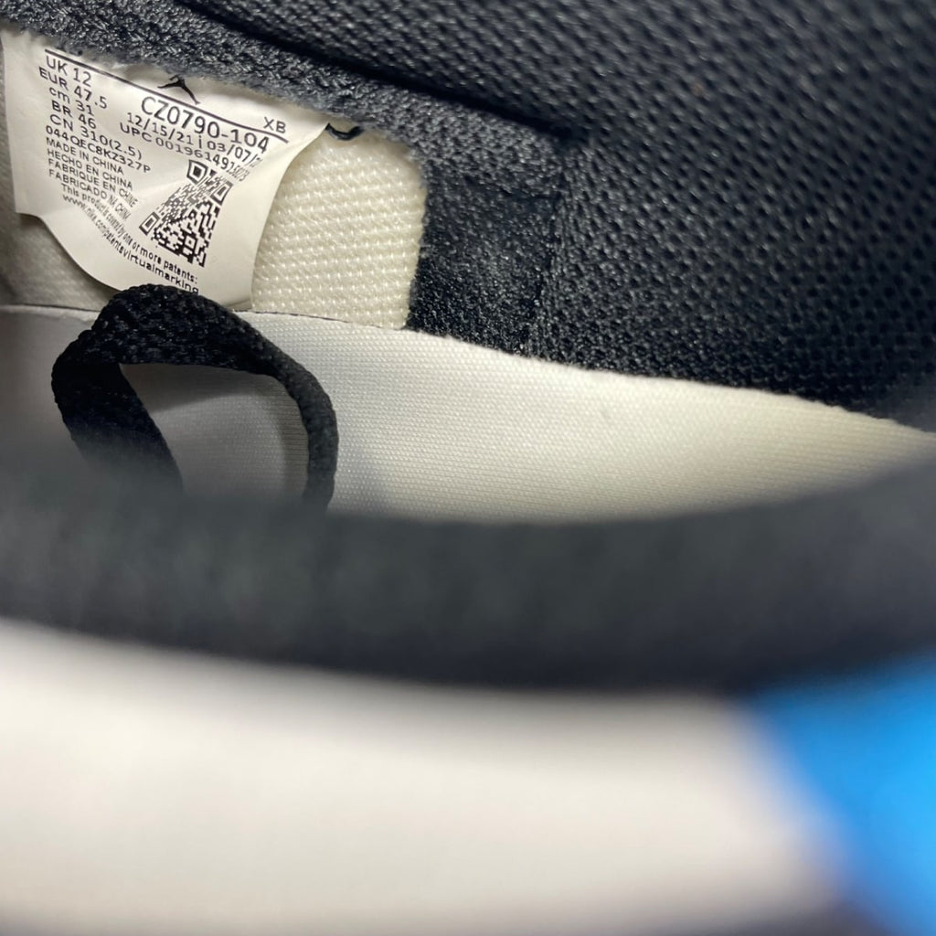 Jordan 1 Retro Low OG Black Dark Powder Blue 13 (Moderately Worn Pre-Owned)JordanWhite/Dark Powder Blue/Black - Image 6