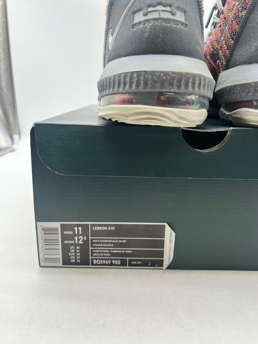 Nike LeBron 16 Multi-Color 11 (Lightly Worn Pre-Owned)NikeMulti-Color/Metallic Silver-Cool Grey - Image 4