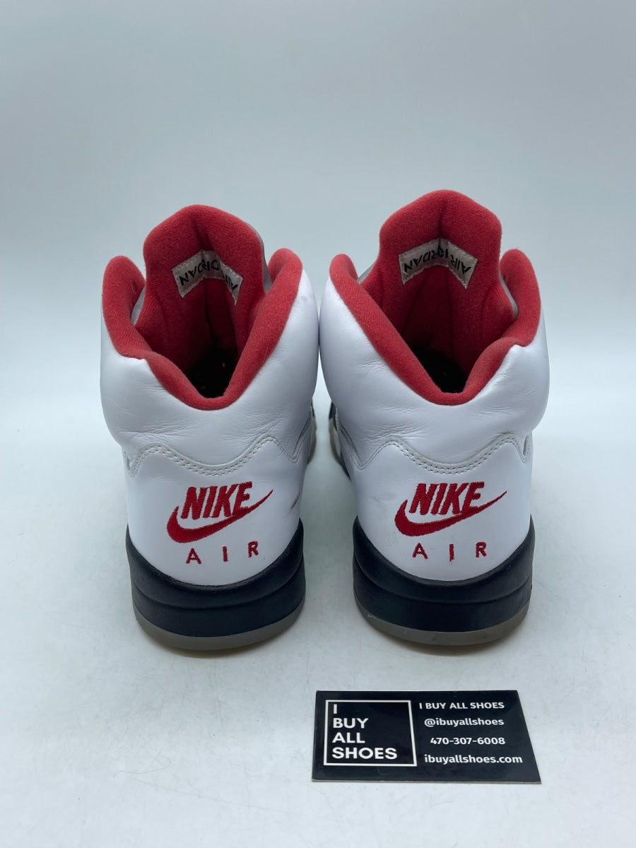 Jordan 5 Retro Fire Red Silver Tongue (2020) 12 (Heavily Worn Pre-Owned) - Image 3