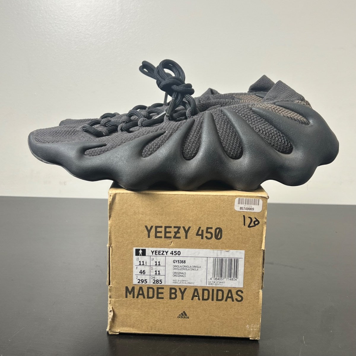 adidas Yeezy 450 Dark Slate 11.5 (Moderately Worn Pre-Owned)adidasDark Slate/Dark Slate - Image 2
