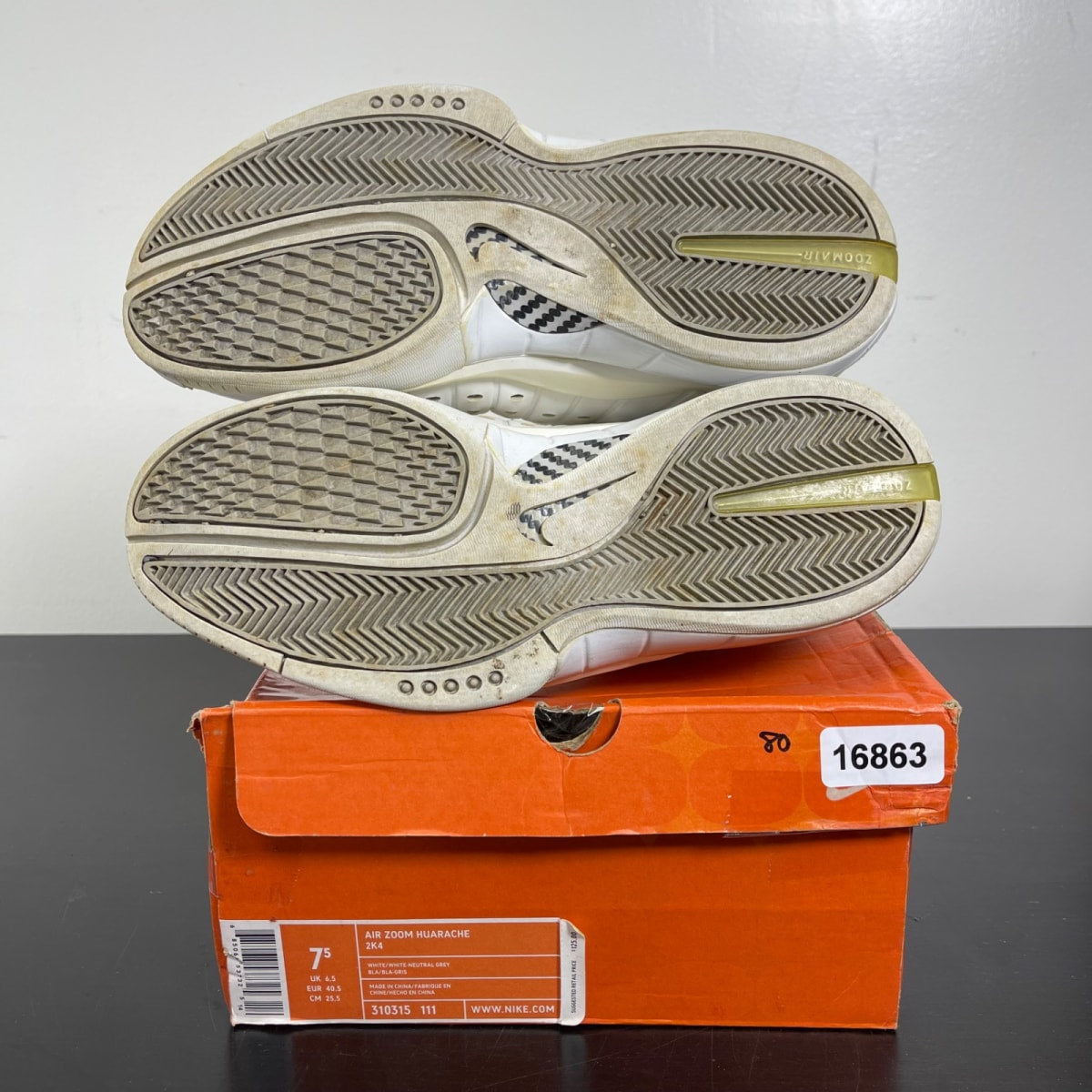 Nike Air Zoom Huarache 2K4 'White' 7.5 (Moderately Worn Pre-Owned)Nike - Image 5