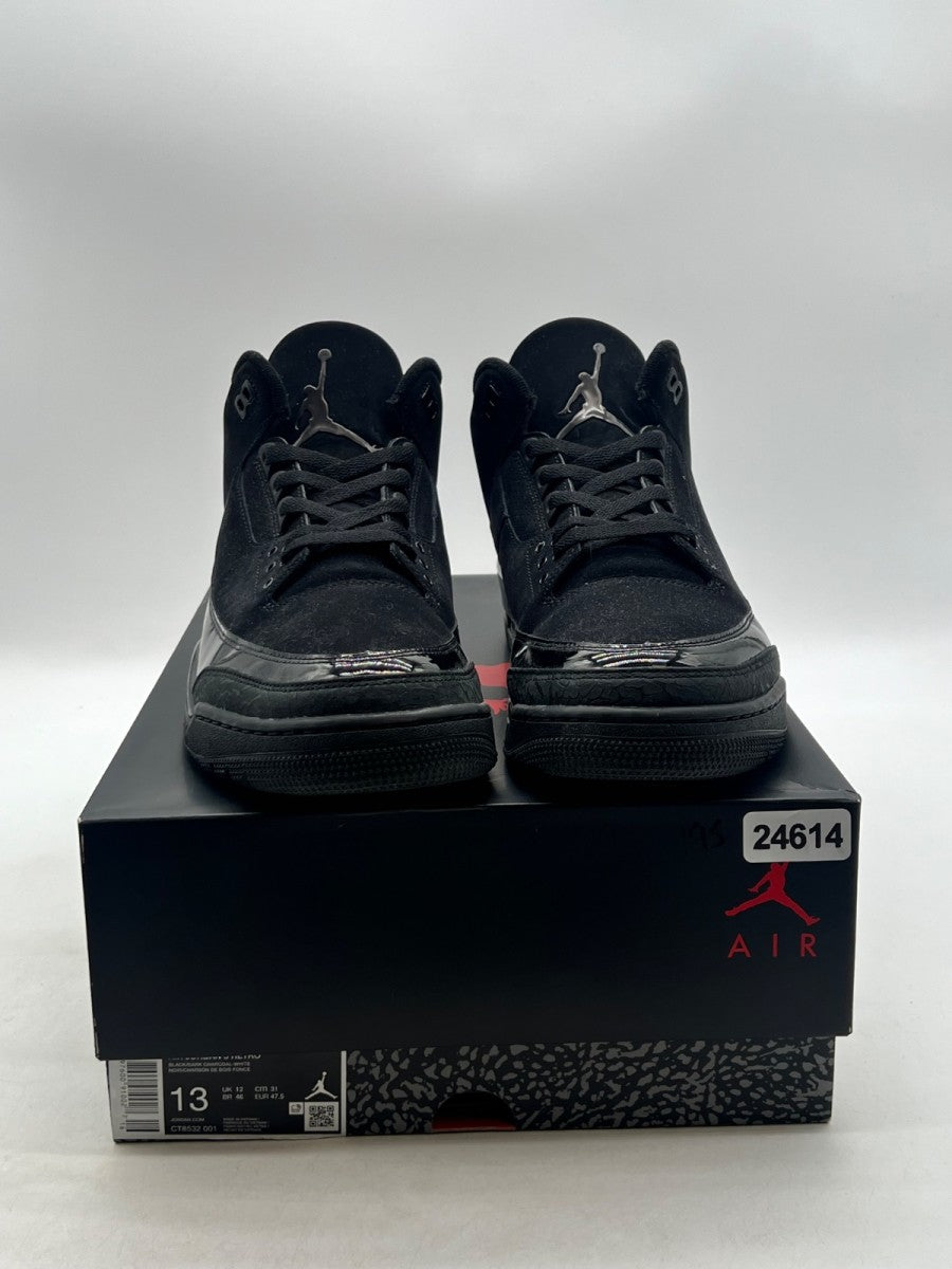 Jordan 3 Retro Black Cat (2025) 13 (Lightly Worn Pre-Owned)JordanBlack/Dark Charcoal/Black - Image 2