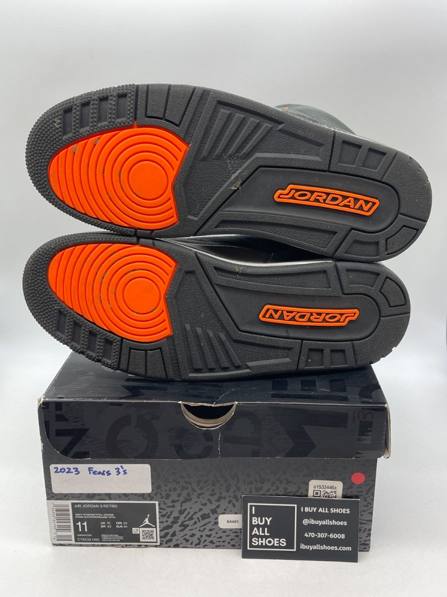 Jordan 3 Retro Fear Pack (2023) 11 (Moderately Worn Pre-Owned) - Image 7
