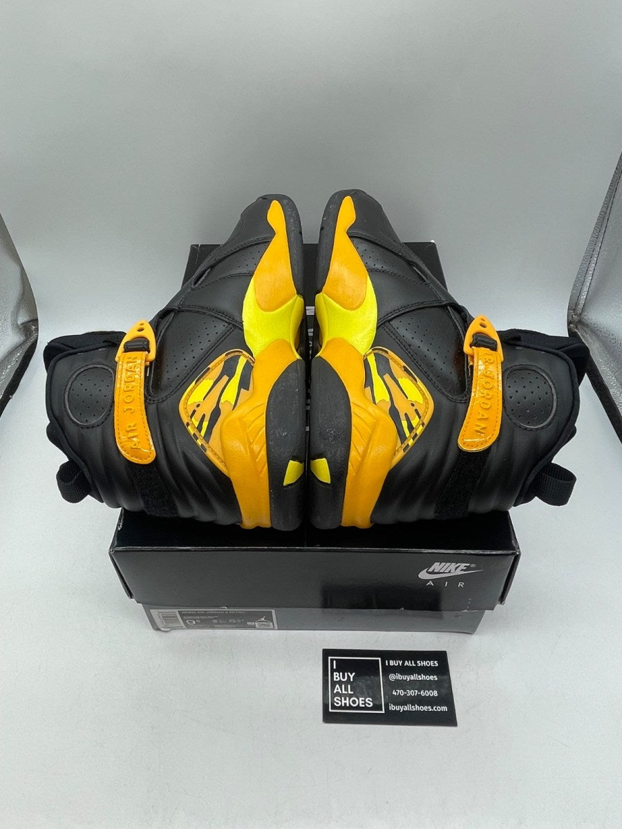 Jordan 8 Retro Taxi Yellow Black (Women's) 9.5W (Moderately Worn Pre-Owned) - Image 6