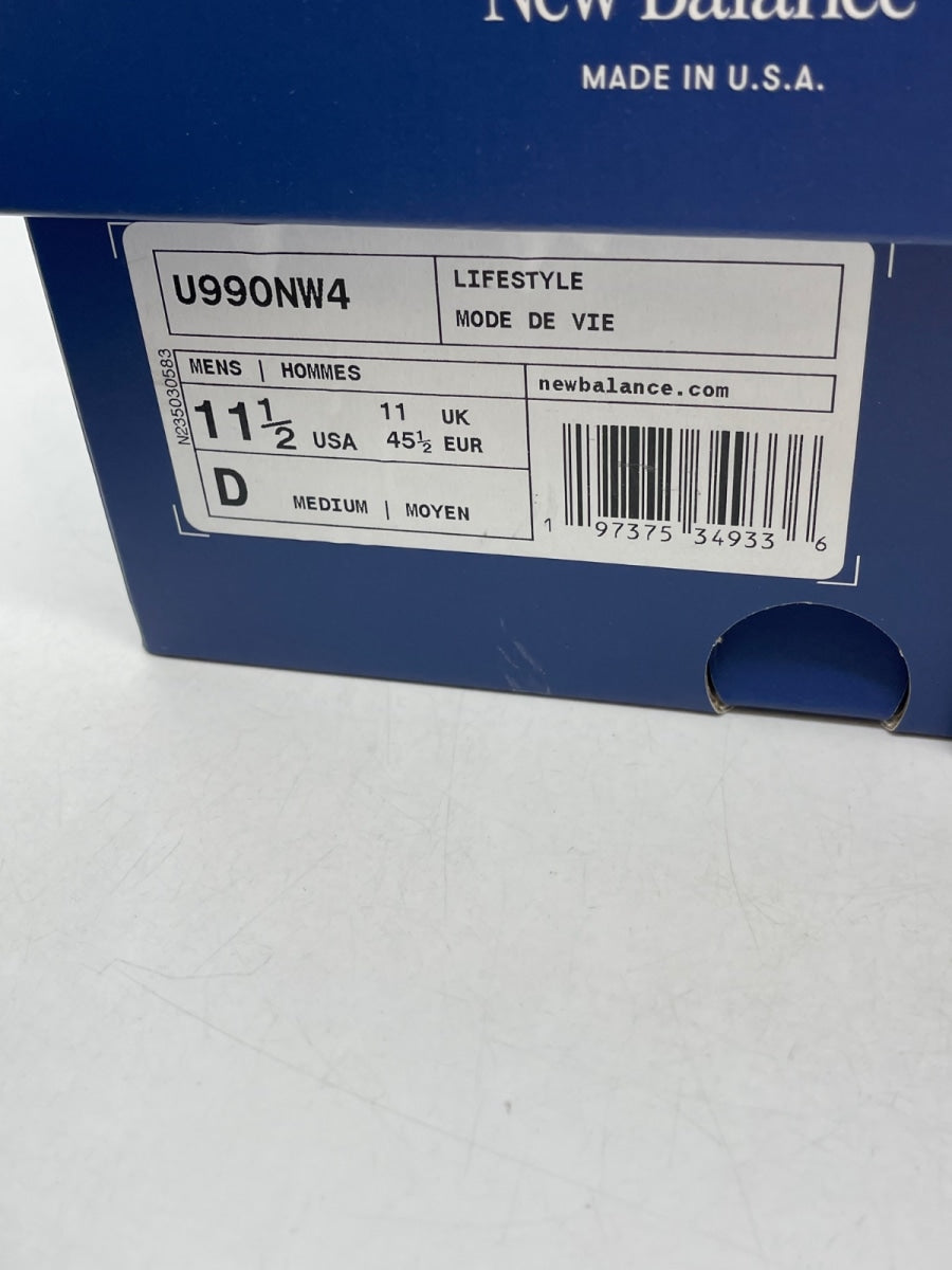 Aimé Leon Dore x New Balance 990v4 Made in USA 'Blue' 11.5 (Moderately Worn Pre-Owned) - Image 9