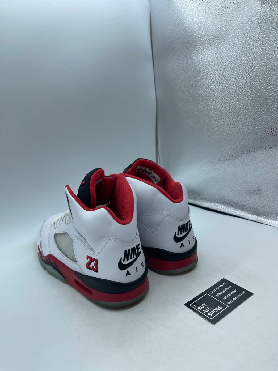 Jordan 5 Retro Fire Red Black Tongue (2025) 11 (Heavily Worn Pre-Owned) - Image 4
