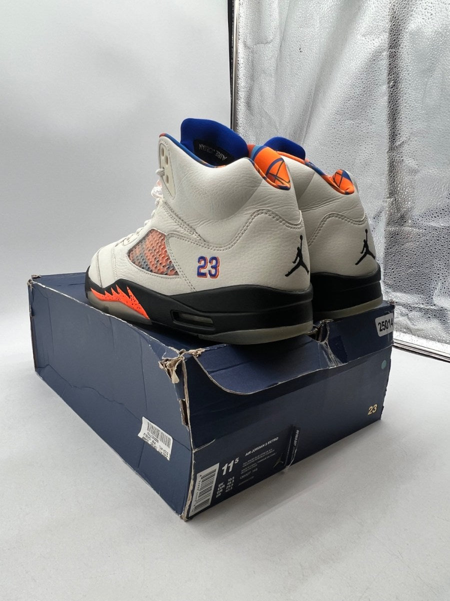 Jordan 5 Retro International Flight 11.5 (Moderately Worn Pre-Owned)JordanSail/Racer Blue-Cone-Black - Image 6