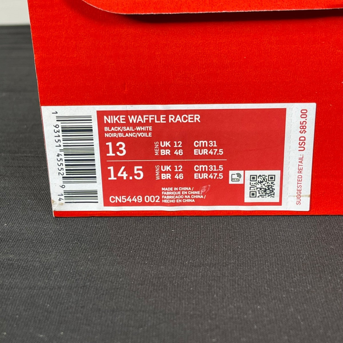 Nike Waffle Racer 'Black' 13 (Moderately Worn Pre-Owned)Nike - Image 7